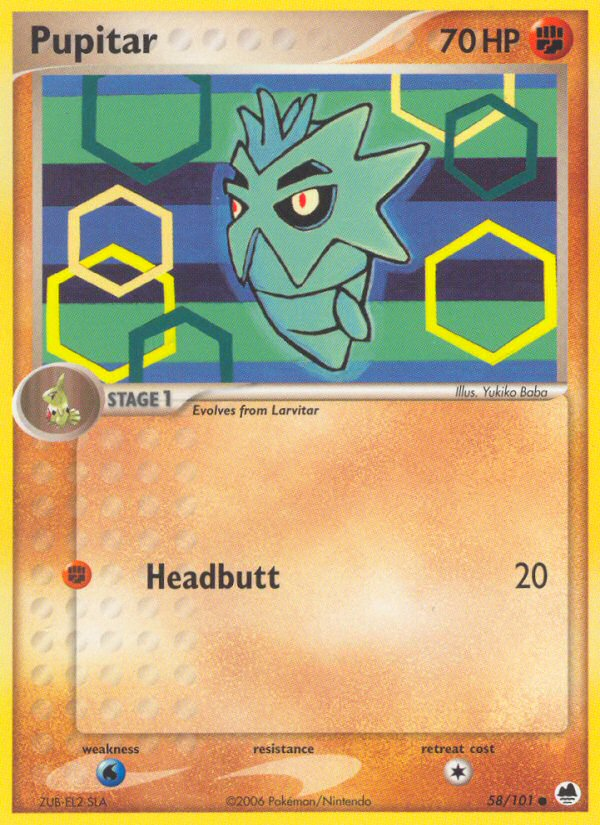 Pupitar ex15-58 Common from Dragon Frontiers Set