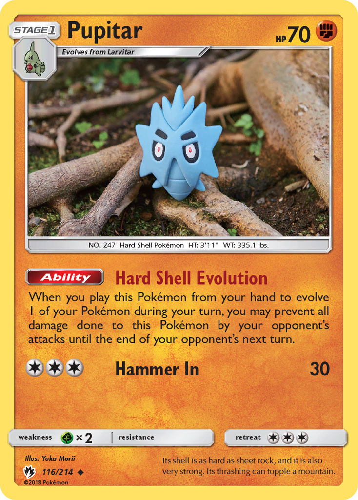 Pupitar sm8-116 Uncommon from Lost Thunder Set