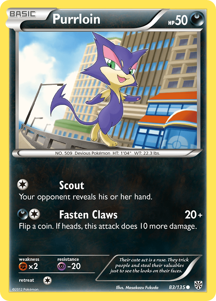 Purrloin bw8-83 Common from Plasma Storm Set