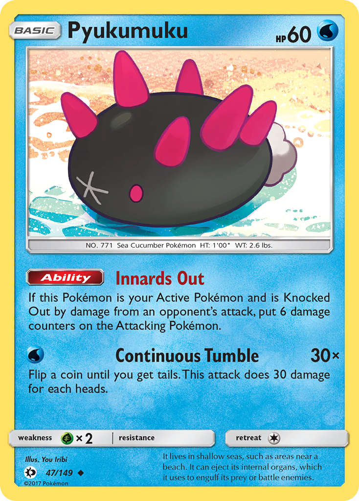 Pyukumuku sm1-47 Uncommon from Sun & Moon Set