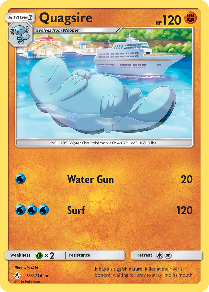 Quagsire sm10-97 Rare from Unbroken Bonds Set
