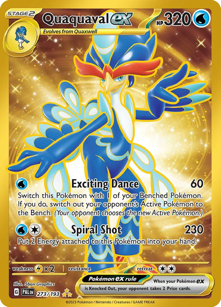 Quaquaval ex sv2-273 Hyper Rare from Paldea Evolved Set
