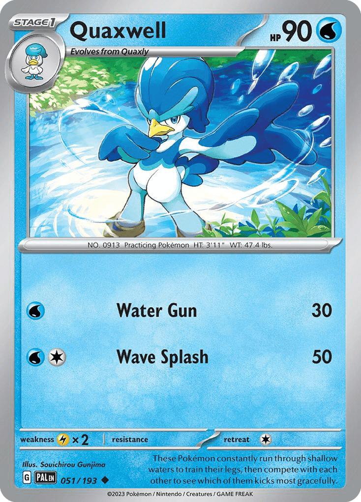 Quaxwell sv2-51 Uncommon from Paldea Evolved Set