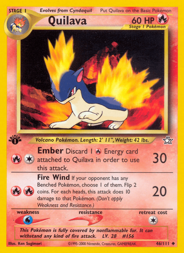 Quilava neo1-46 Uncommon from Neo Genesis Set