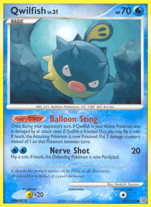 Qwilfish dp3-101 Common from Secret Wonders Set