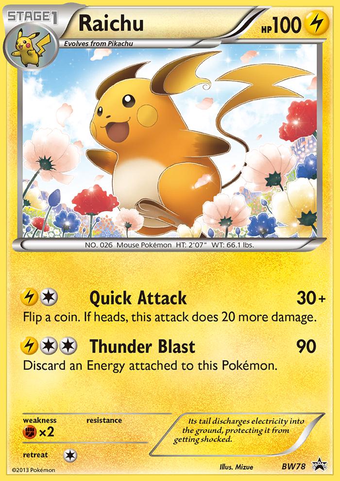 Raichu bwp-BW78 Promo from BW Black Star Promos Set