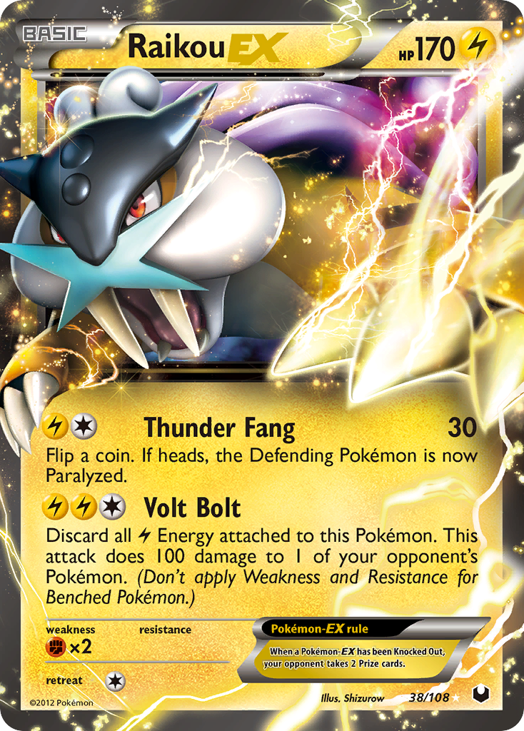 Raikou-EX bw5-38 Rare Holo EX from Dark Explorers Set