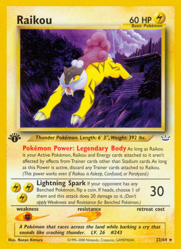 Raikou neo3-22 Rare from Neo Revelation Set