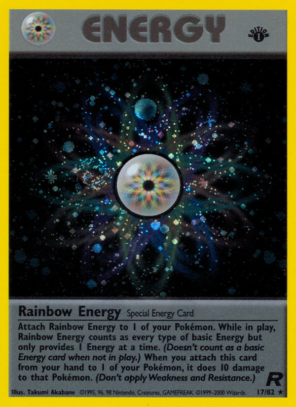 Rainbow Energy base5-17 Rare Holo from Team Rocket Set