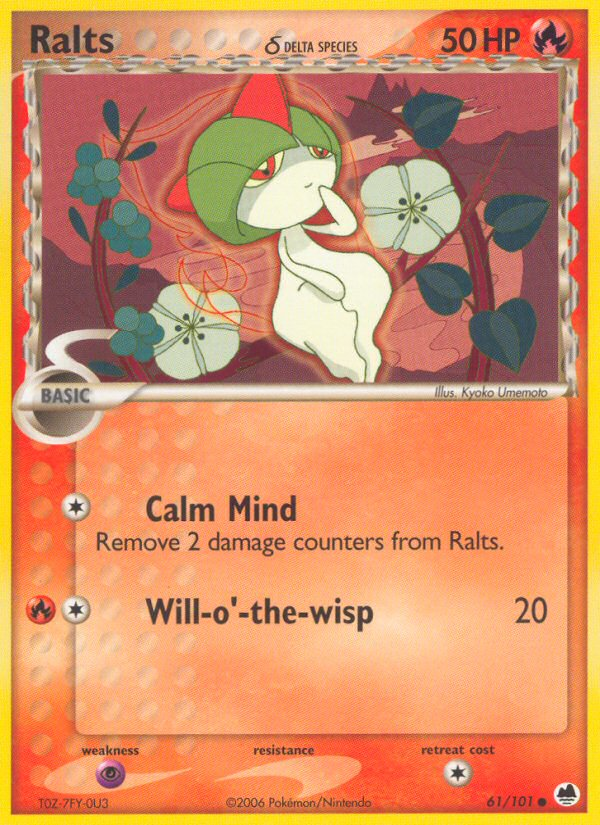 Ralts δ ex15-61 Common from Dragon Frontiers Set