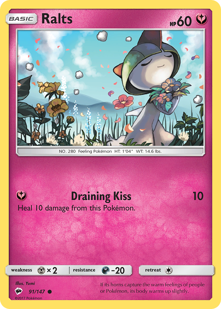 Ralts sm3-91 Common from Burning Shadows Set