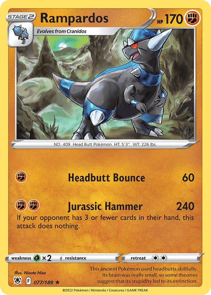 Rampardos swsh10-77 Rare Holo from Astral Radiance Set