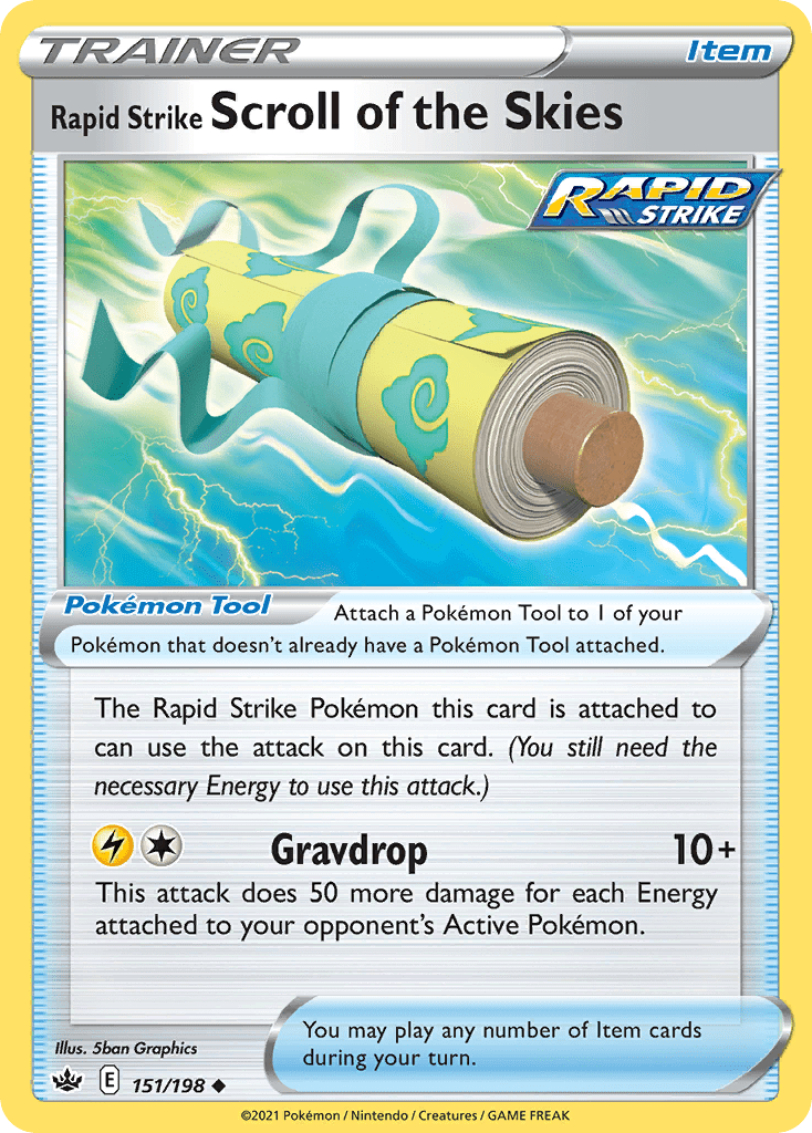 Rapid Strike Scroll of the Skies swsh6-151 Uncommon from Chilling Reign Set