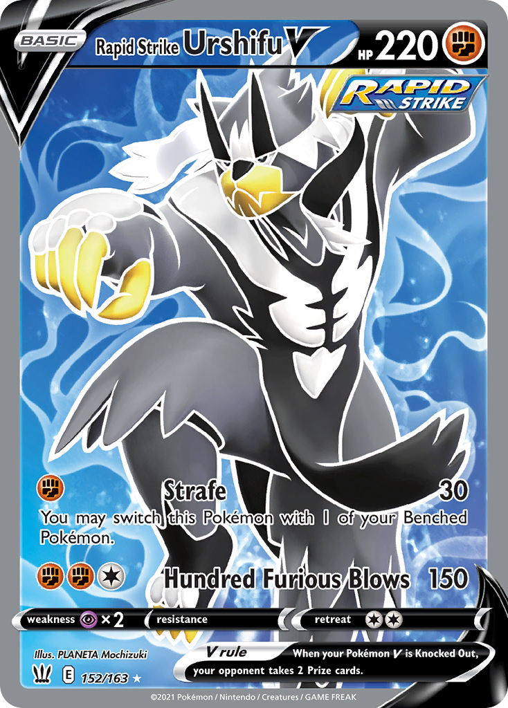 Rapid Strike Urshifu V swsh5-152 Rare Ultra from Battle Styles Set
