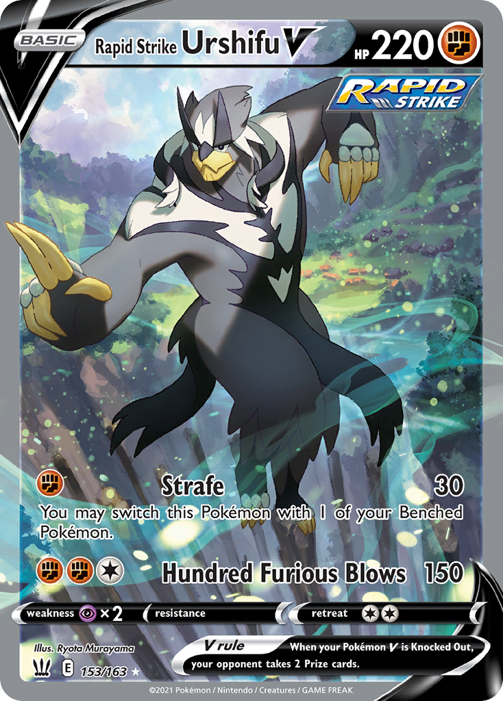 Rapid Strike Urshifu V swsh5-153 Rare Ultra from Battle Styles Set
