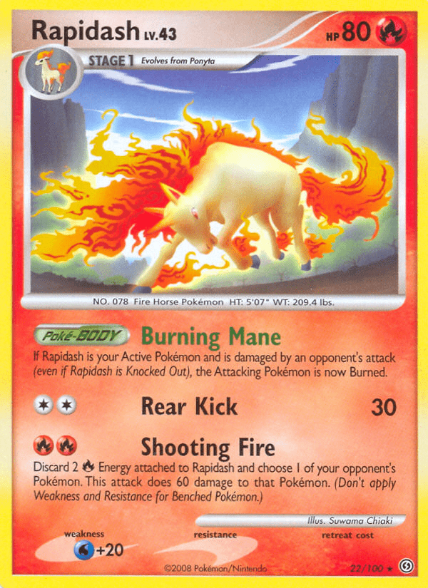 Rapidash dp7-22 Rare from Stormfront Set