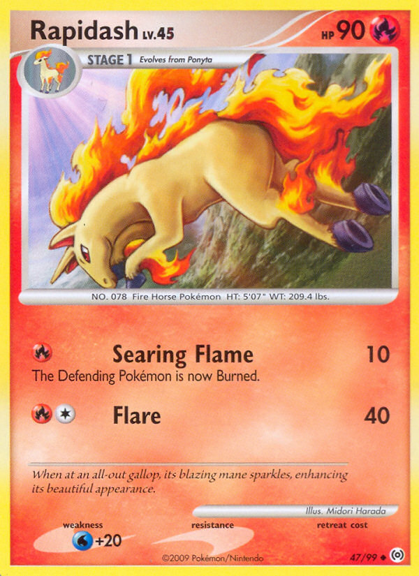 Rapidash pl4-47 Uncommon from Arceus Set