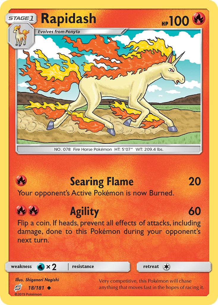 Rapidash sm9-18 Uncommon from Team Up Set
