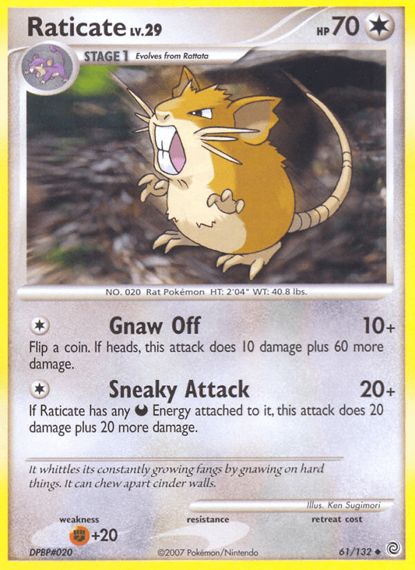 Raticate dp3-61 Uncommon from Secret Wonders Set