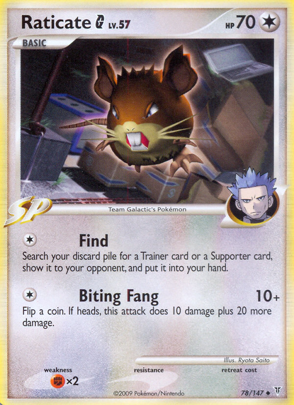 Raticate G pl3-78 Uncommon from Supreme Victors Set