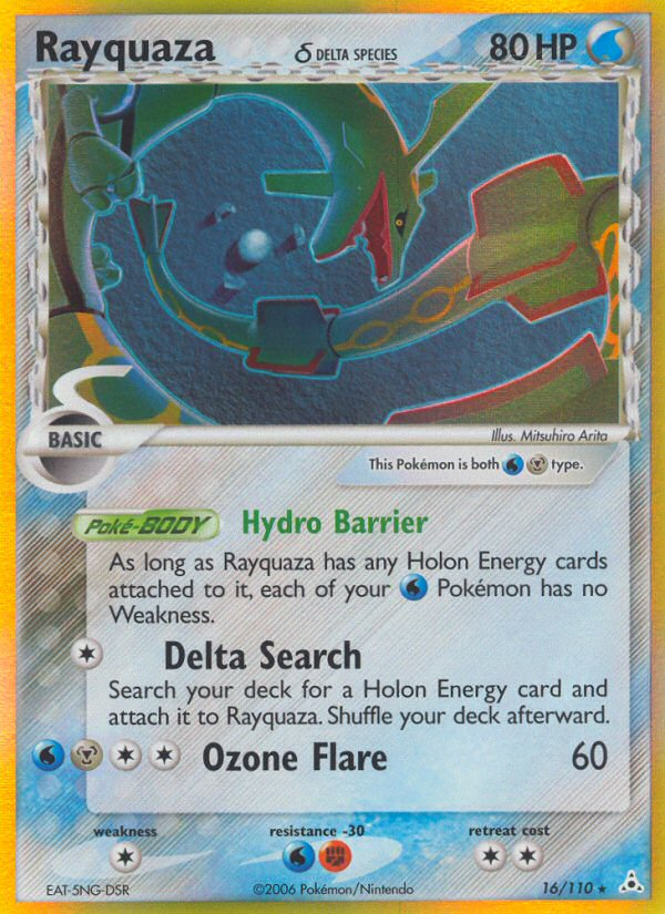 Rayquaza δ ex13-16 Rare Holo from Holon Phantoms Set