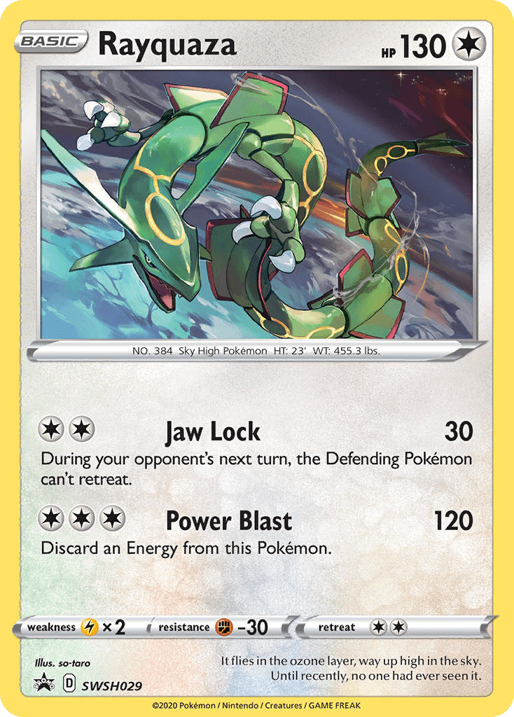 Rayquaza swshp-SWSH029 Promo from SWSH Black Star Promos Set