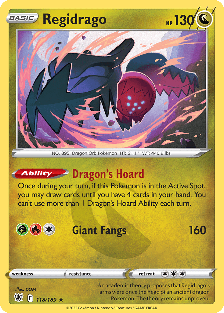 Regidrago swsh10-118 Rare from Astral Radiance Set
