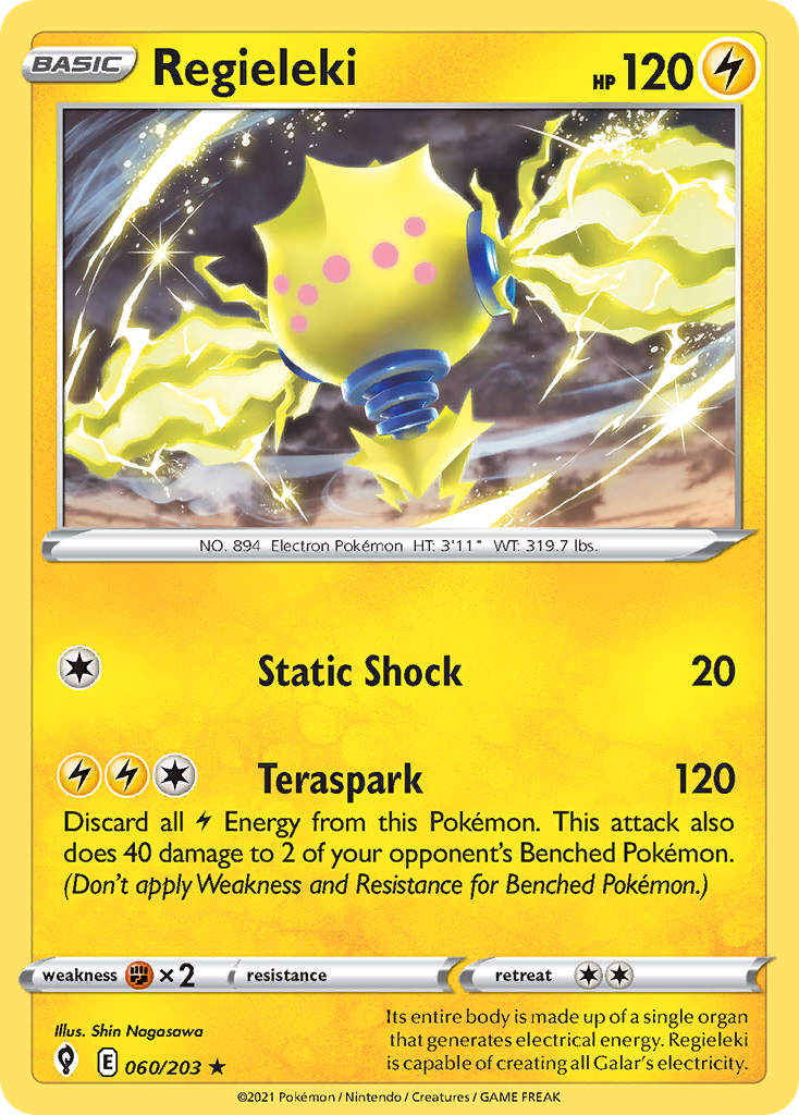 Regieleki swsh7-60 Rare Holo from Evolving Skies Set
