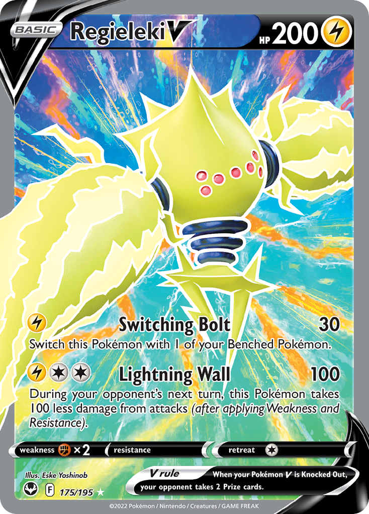 Regieleki V swsh12-175 Rare Ultra from Silver Tempest Set