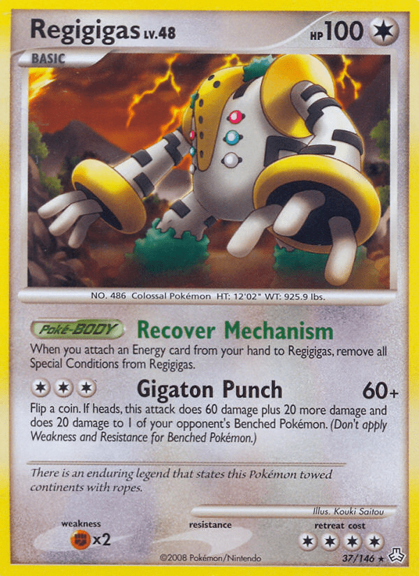 Regigigas dp6-37 Rare from Legends Awakened Set