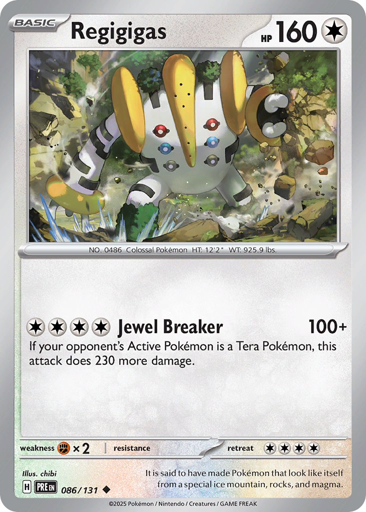 Regigigas sv8pt5-86 Uncommon from Prismatic Evolutions Set