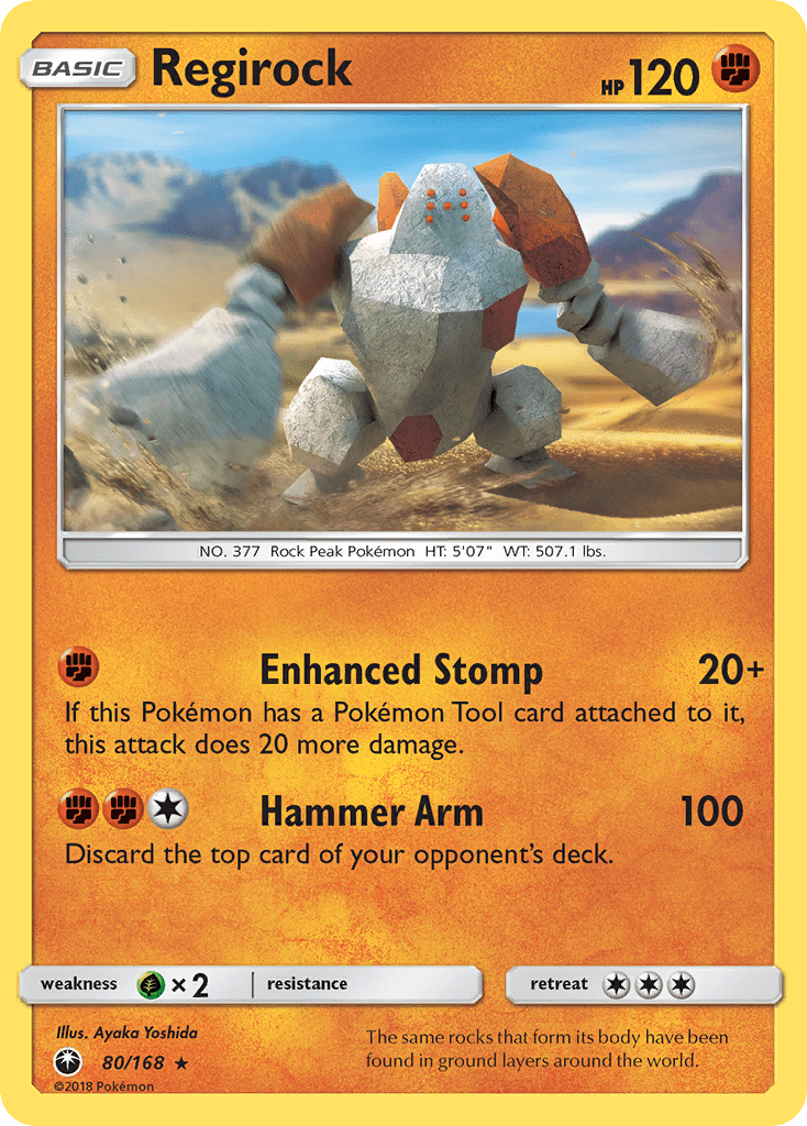 Regirock sm7-80 Rare from Celestial Storm Set