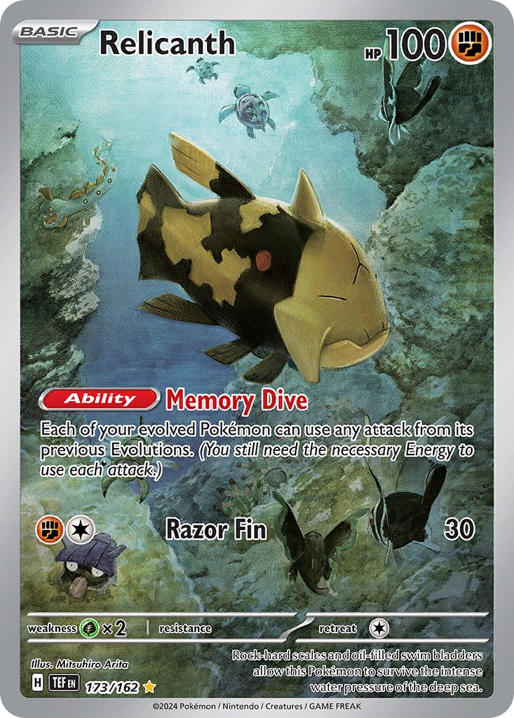 Relicanth sv5-173 Illustration Rare from Temporal Forces Set