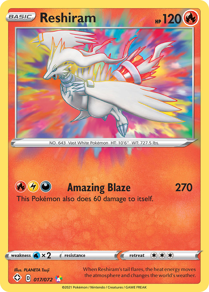 Reshiram swsh45-17 Amazing Rare from Shining Fates Set