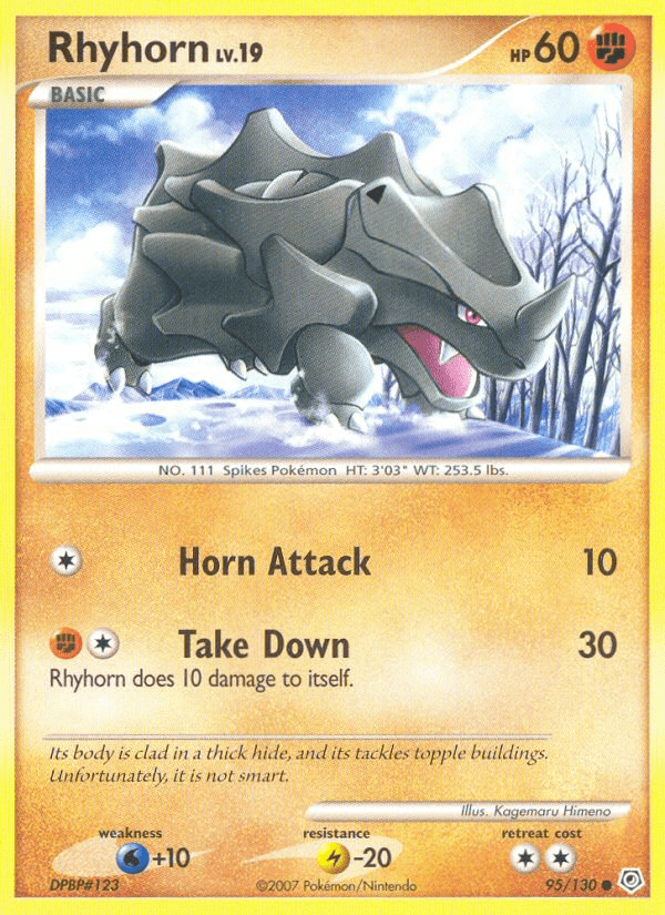Rhyhorn dp1-95 Common from Diamond & Pearl Set