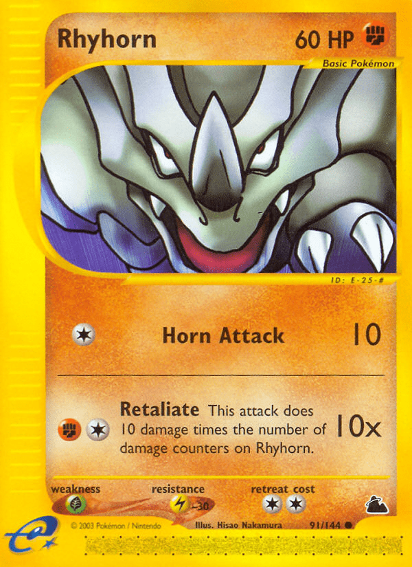 Rhyhorn ecard3-91 Common from Skyridge Set