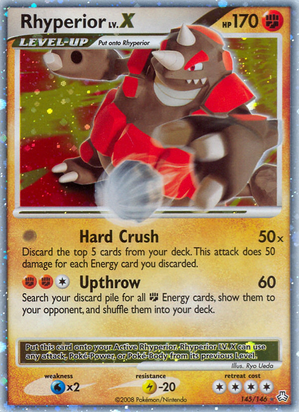 Rhyperior LV.X dp6-145 Rare Holo LV.X from Legends Awakened Set