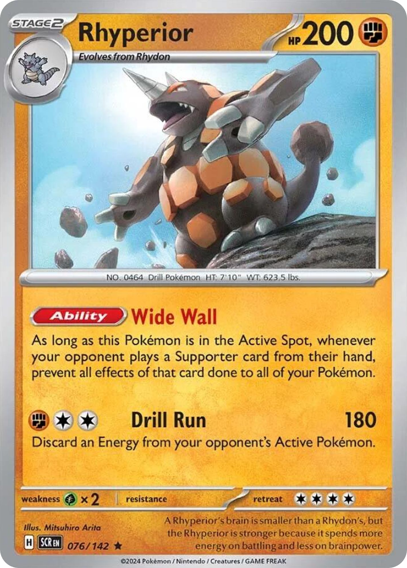 Rhyperior sv7-76 Rare from Stellar Crown Set