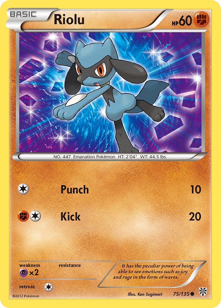 Riolu bw8-75 Common from Plasma Storm Set