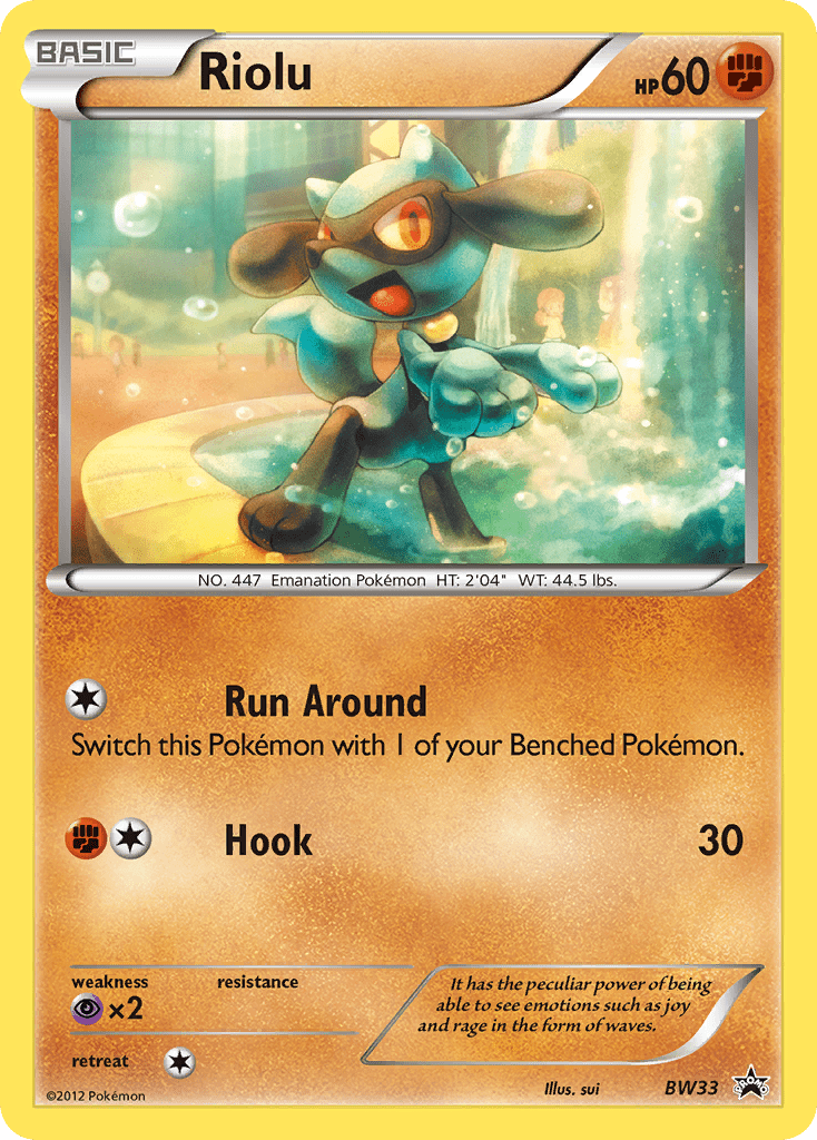 Riolu bwp-BW33 Promo from BW Black Star Promos Set