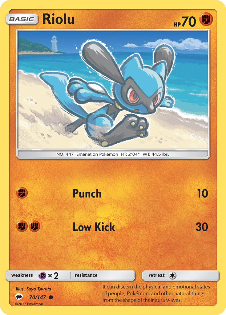 Riolu sm3-70 Common from Burning Shadows Set