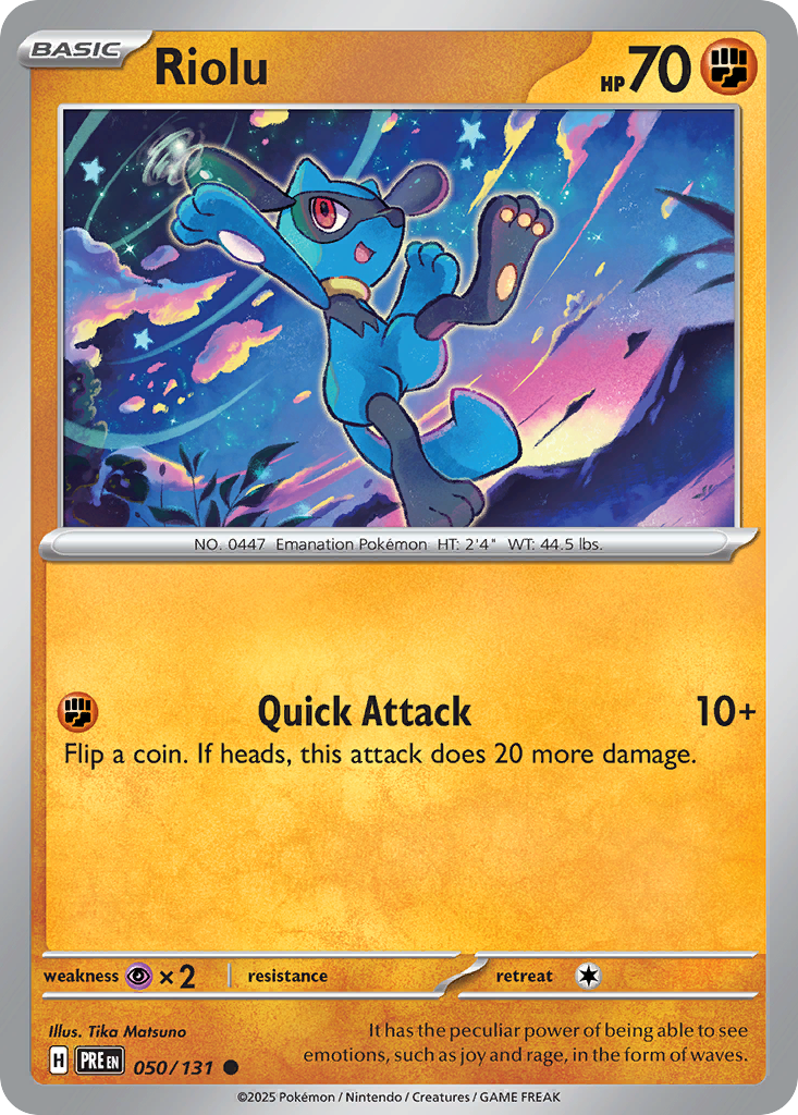 Riolu sv8pt5-50 Common from Prismatic Evolutions Set