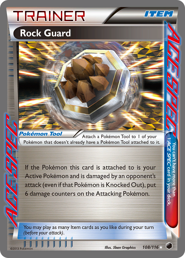 Rock Guard bw9-108 Rare ACE from Plasma Freeze Set