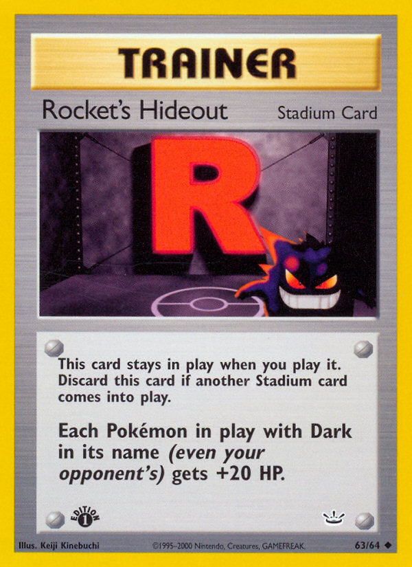 Rocket’s Hideout neo3-63 Uncommon from Neo Revelation Set