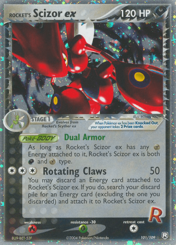 Rocket’s Scizor ex ex7-101 Rare Holo EX from Team Rocket Returns Set