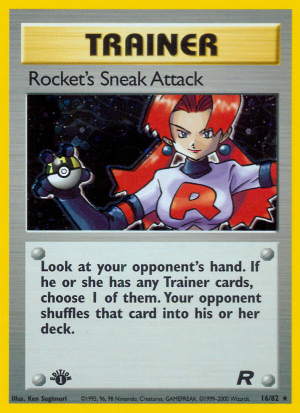 Rocket’s Sneak Attack base5-16 Rare Holo from Team Rocket Set