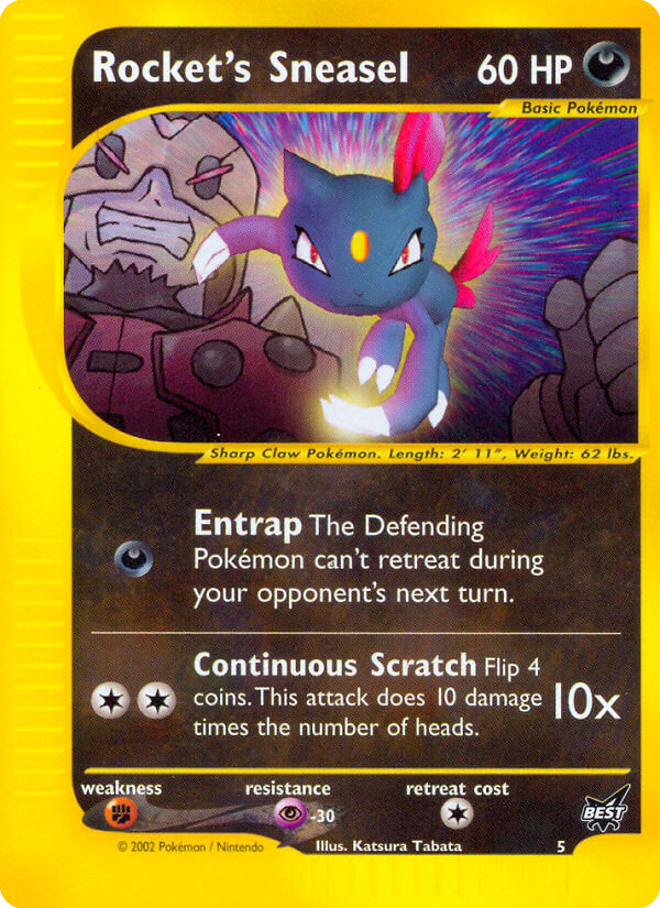 Rocket’s Sneasel bp-5 Promo from Best of Game Set