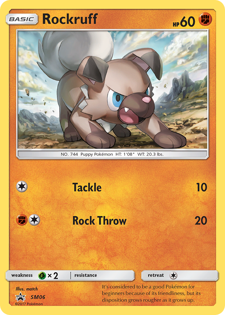 Rockruff smp-SM06 Promo from SM Black Star Promos Set