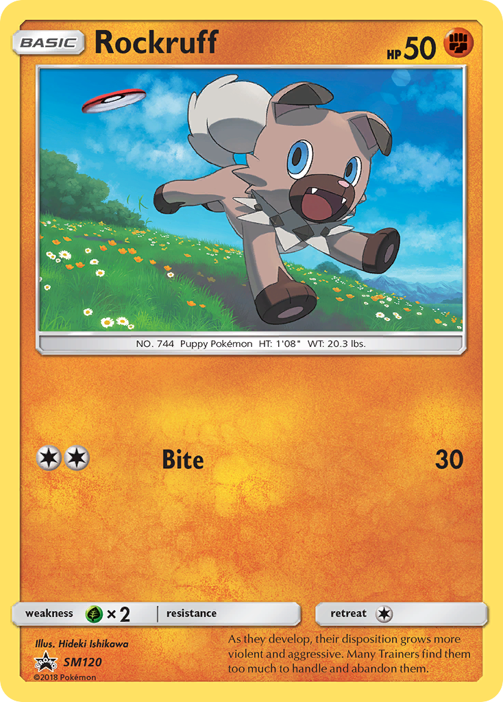Rockruff smp-SM120 Promo from SM Black Star Promos Set