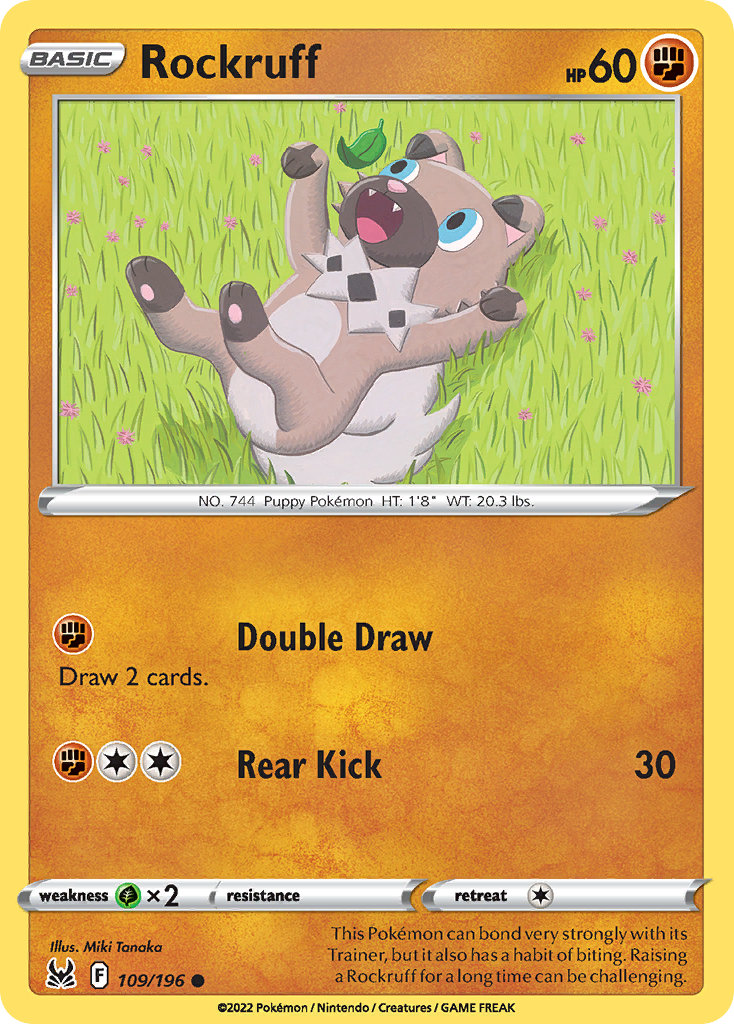 Rockruff swsh11-109 Common from Lost Origin Set